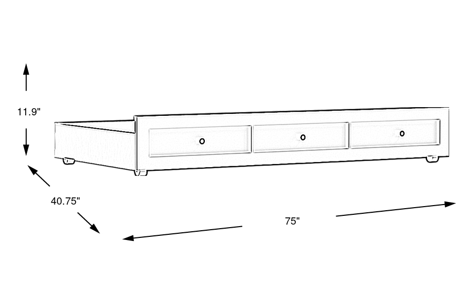 Dimension Image. Please refer to the Dimension Tab on this page for dimension details.