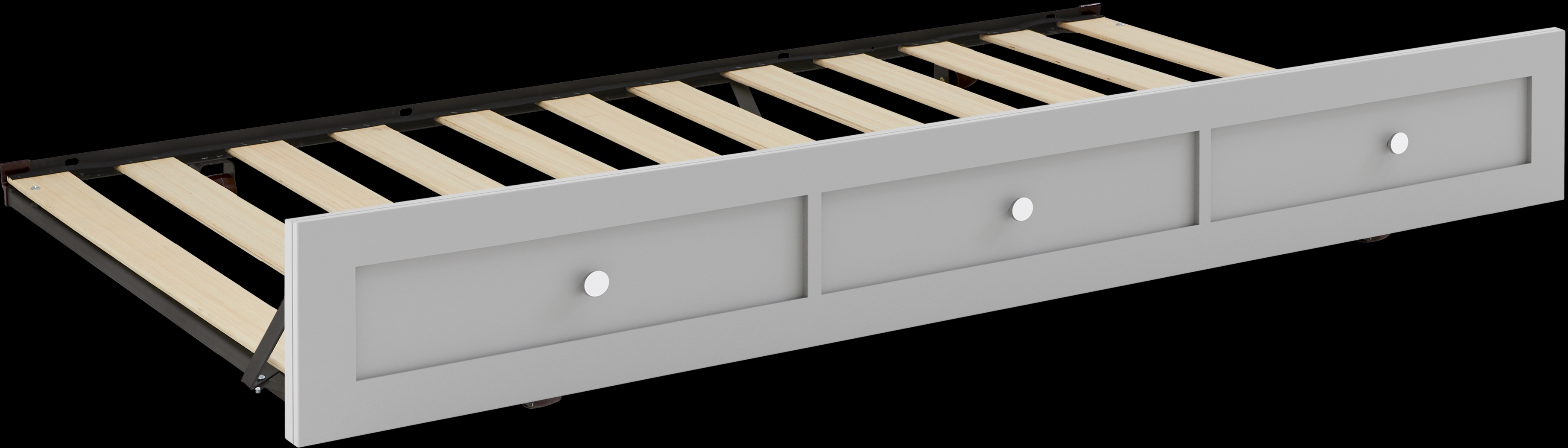 Kids Modern Colors Light Gray Twin Trundle - Thumbnail - Image 1