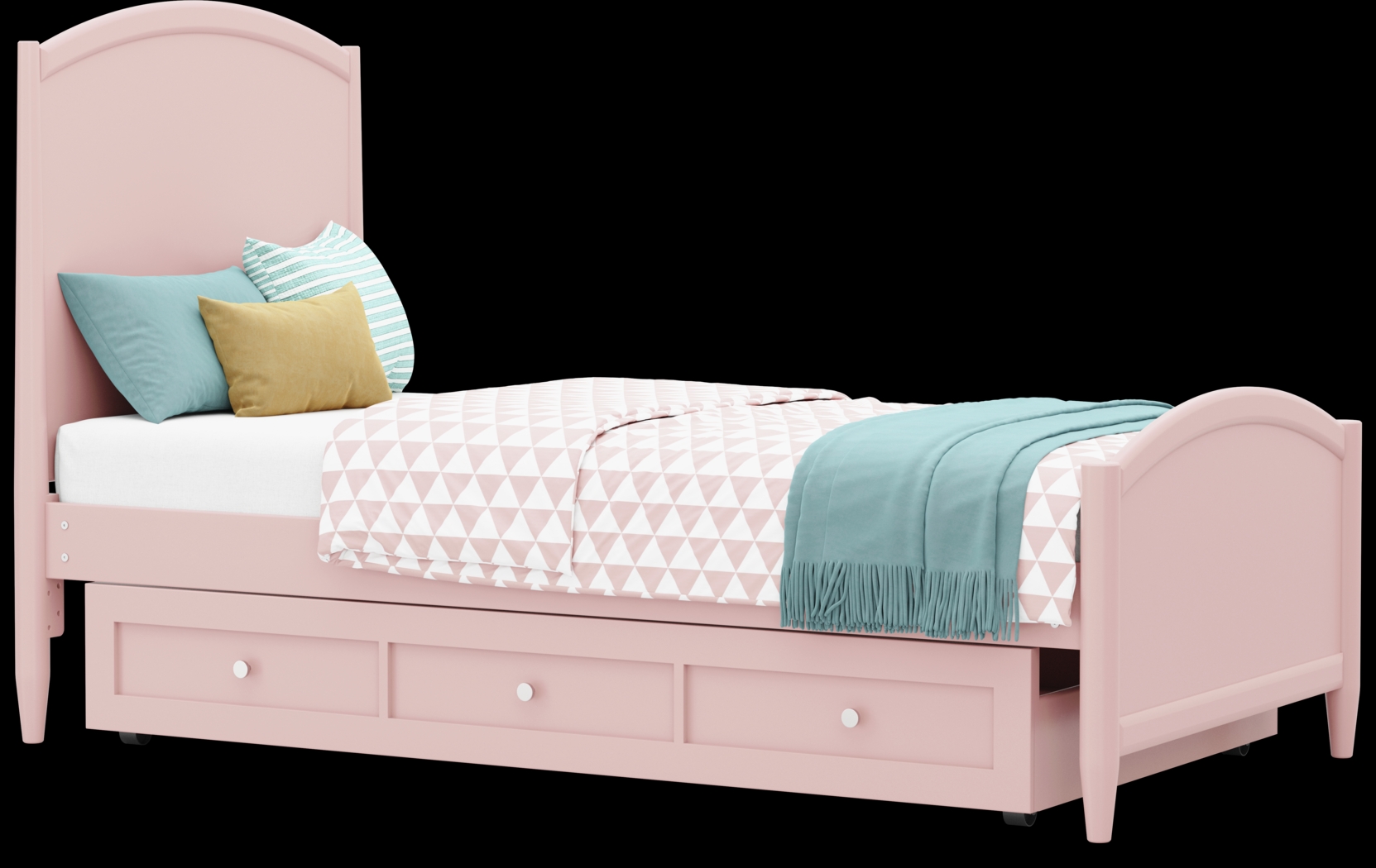 Kids Modern Colors Pink Twin XL Panel Bed - Thumbnail - Image 3