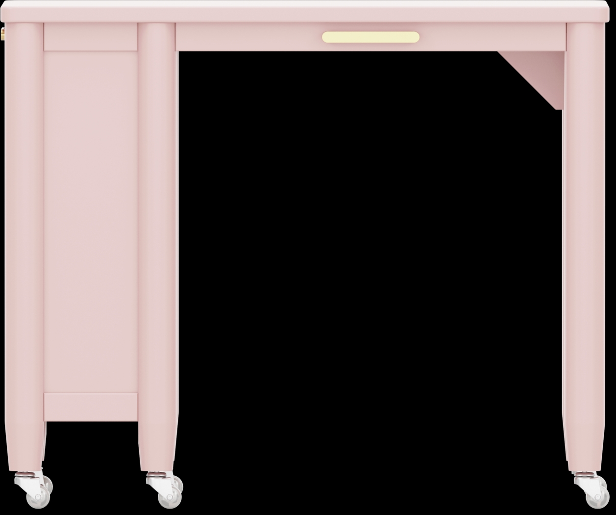 Kids Modern Colors Pink Caster Desk - Thumbnail - Image 3