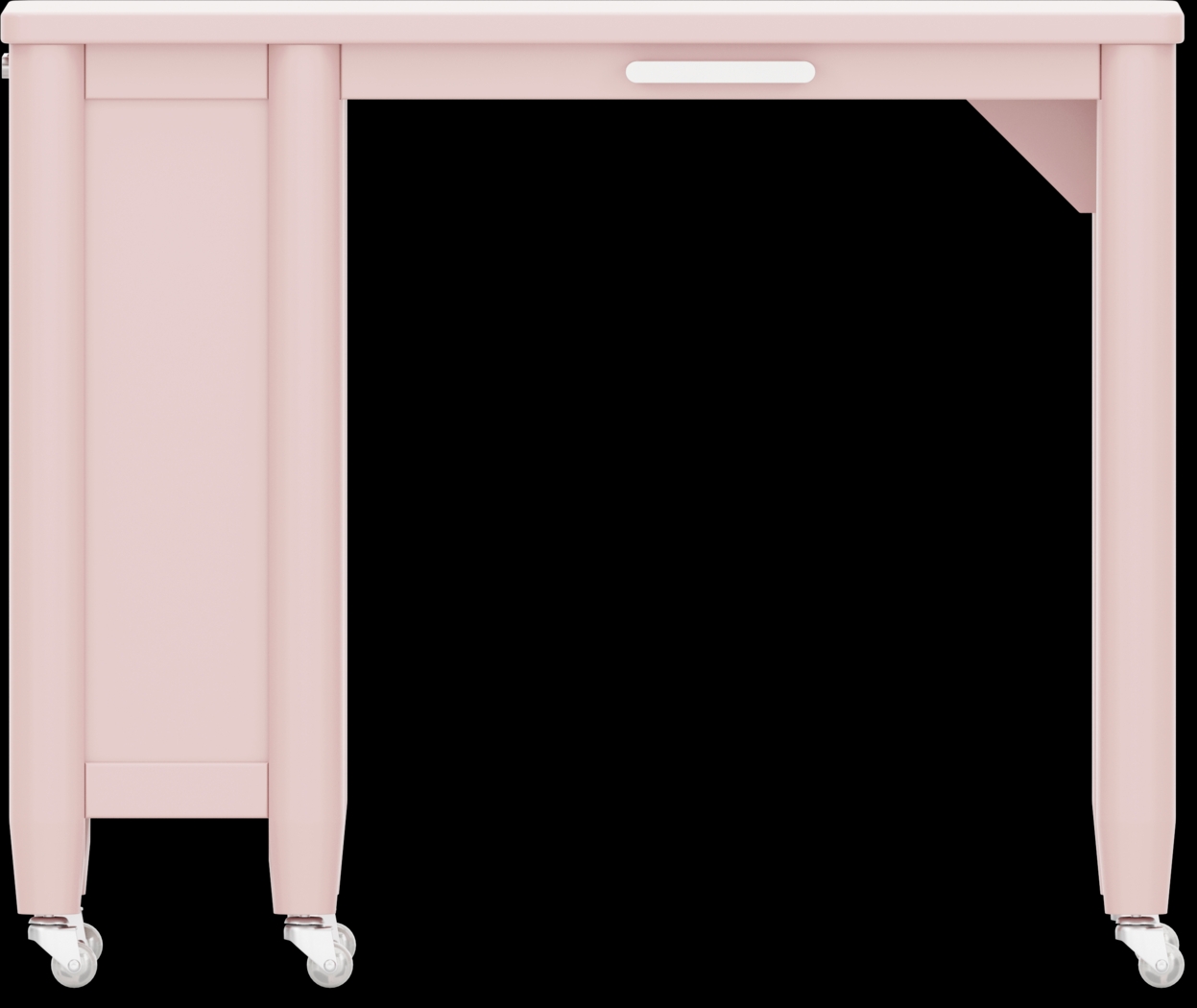 Kids Modern Colors Pink Caster Desk - Thumbnail - Image 1