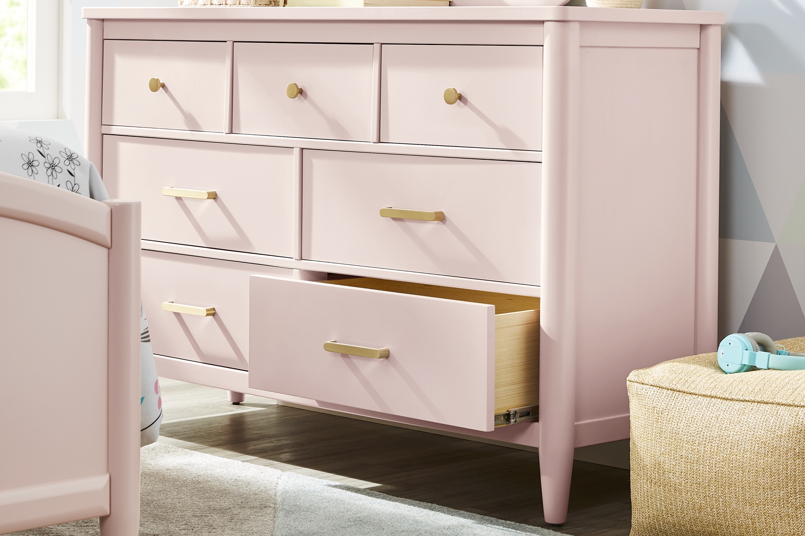 Kids Modern Colors Pink Twin Panel Bedroom - Thumbnail - Image 8