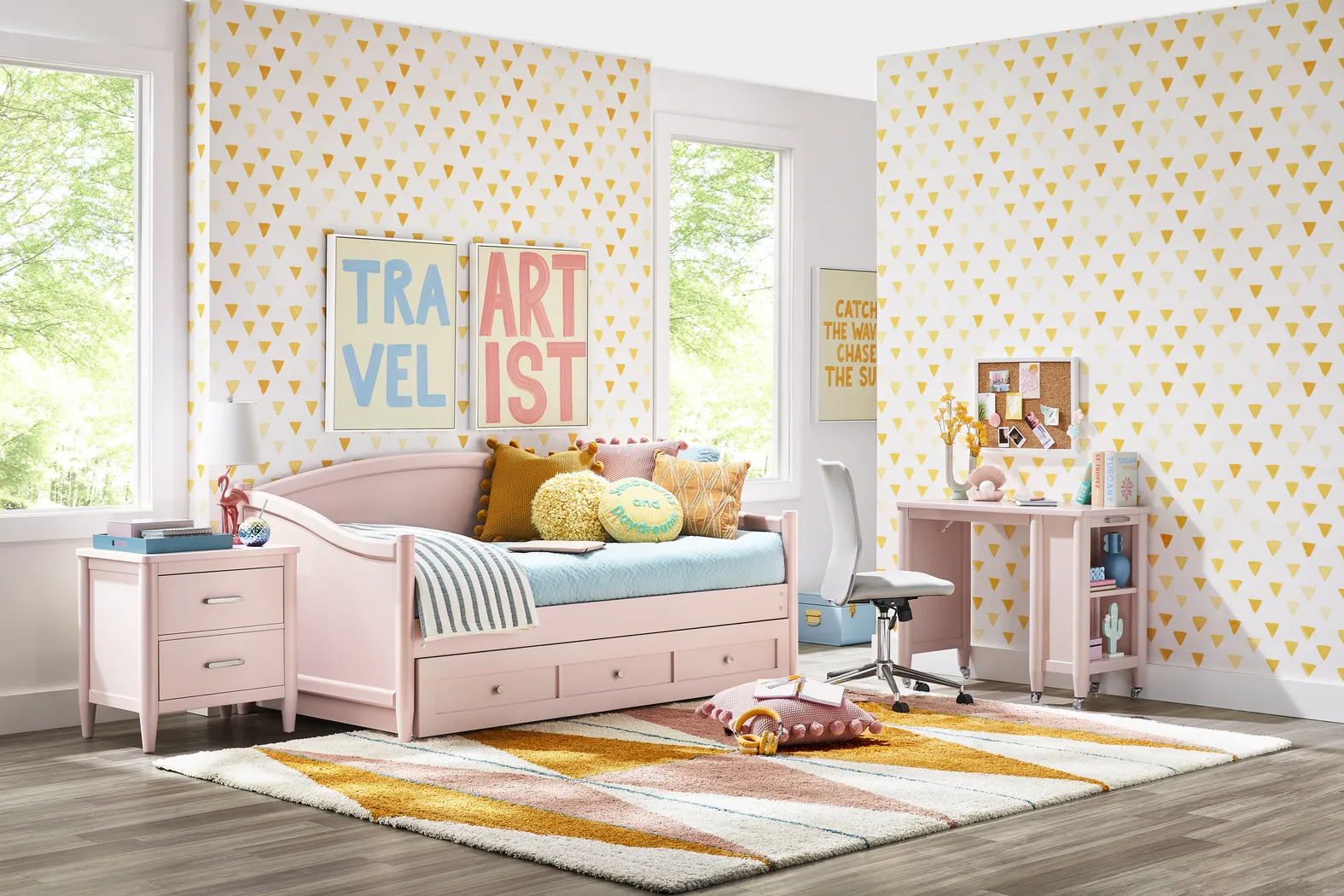 Kids Modern Colors Pink Full Daybed - Image 6