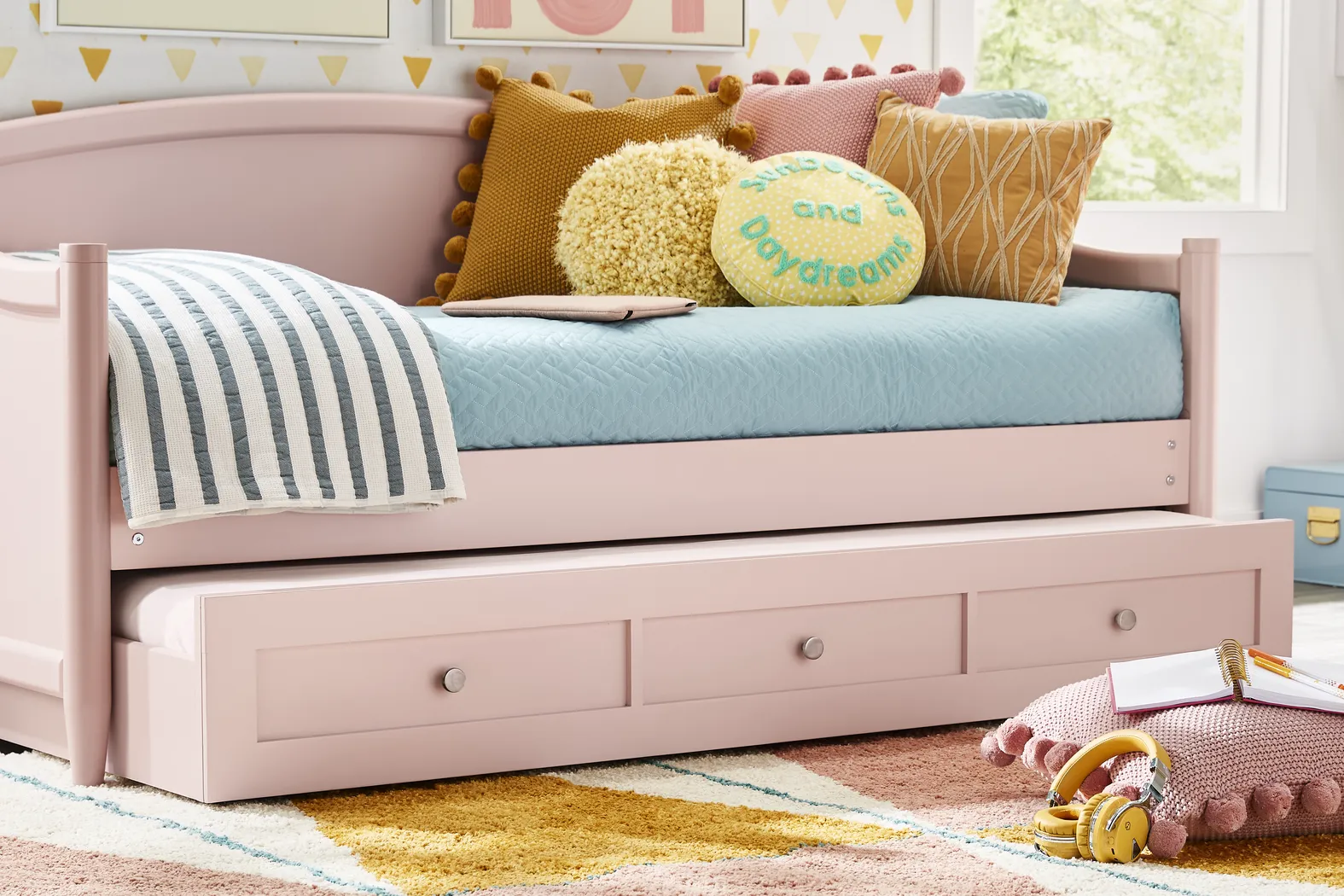 Kids Modern Colors Pink Full Daybed - Image 7