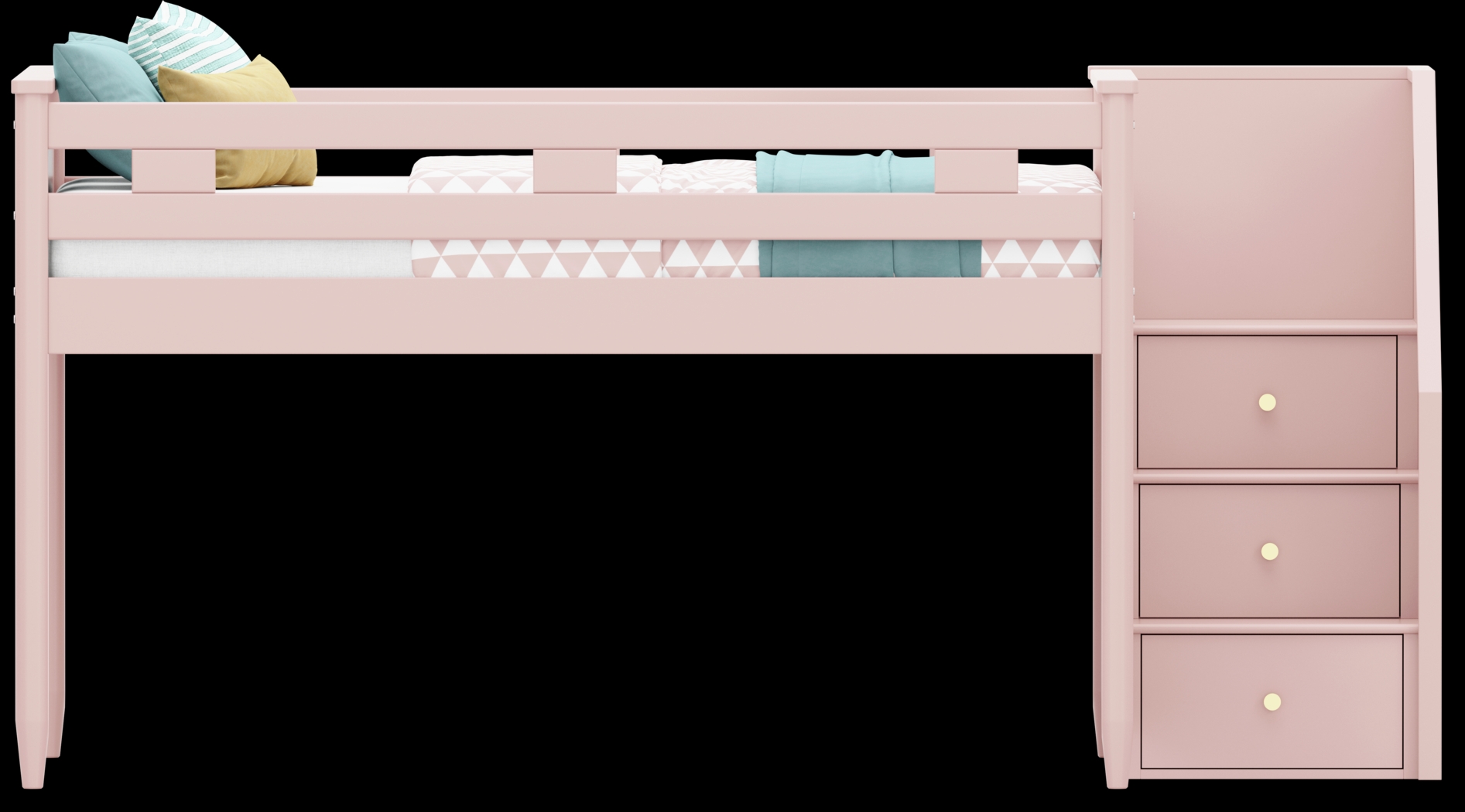 Kids Modern Colors Pink Full Step Loft - Thumbnail - Image 2