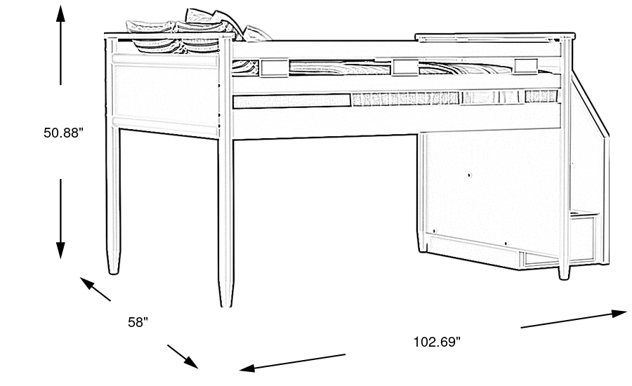 Dimension Image. Please refer to the Dimension Tab on this page for dimension details.