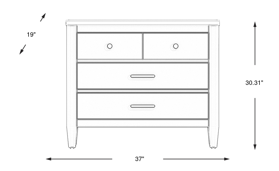 Dimension Image. Please refer to the Dimension Tab on this page for dimension details.