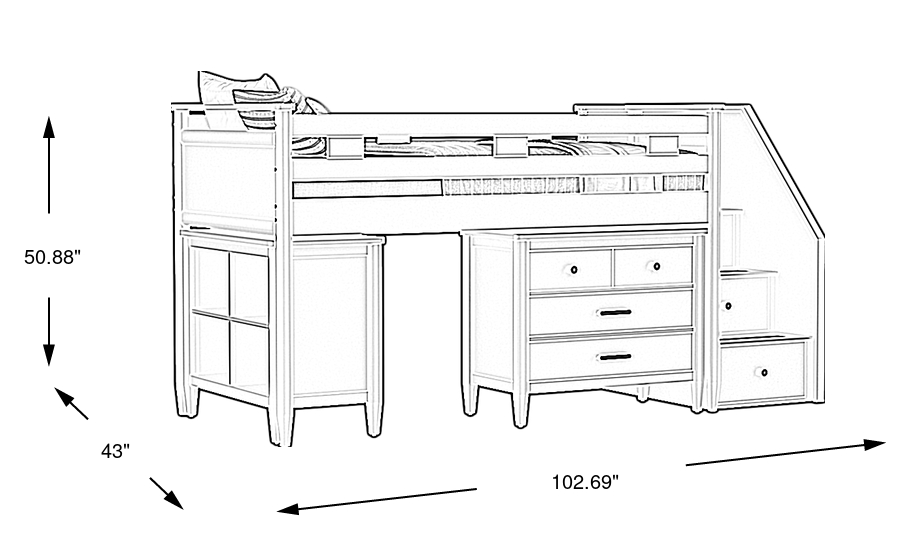 Dimension Image. Please refer to the Dimension Tab on this page for dimension details.