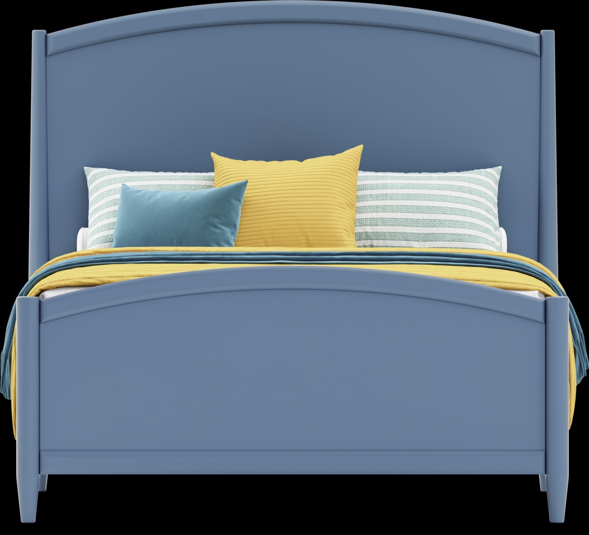 Kids Modern Colors Slate Blue Full Panel Bed - Thumbnail - Image 3