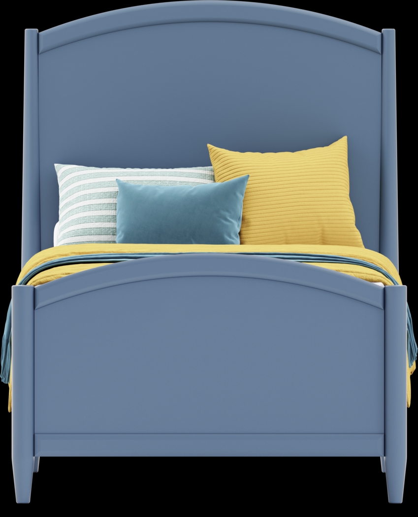 Kids Modern Colors Slate Blue Twin Panel Bedroom - Thumbnail - Image 3