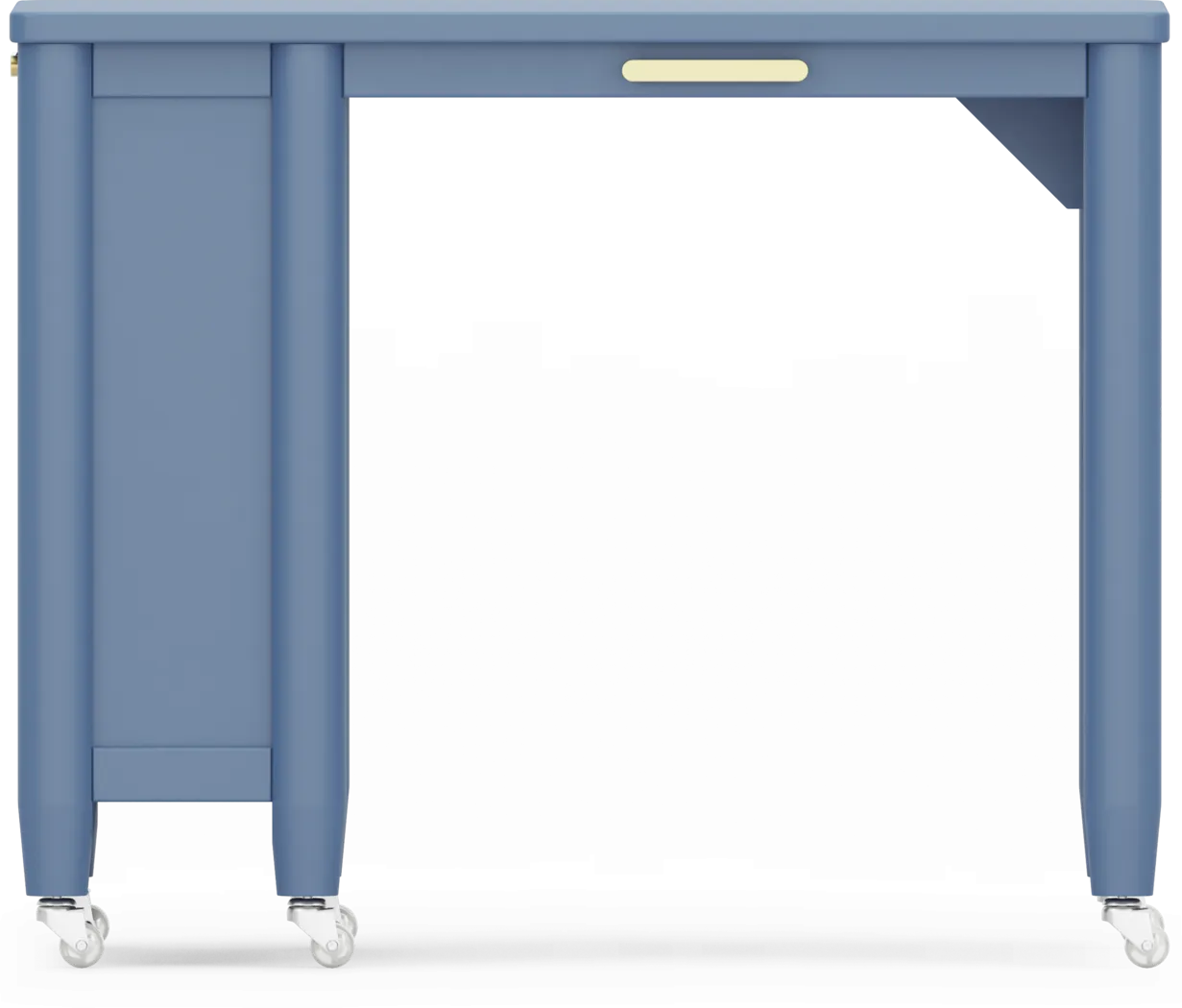 Kids Modern Colors Slate Blue Caster Desk - Thumbnail - Image 3