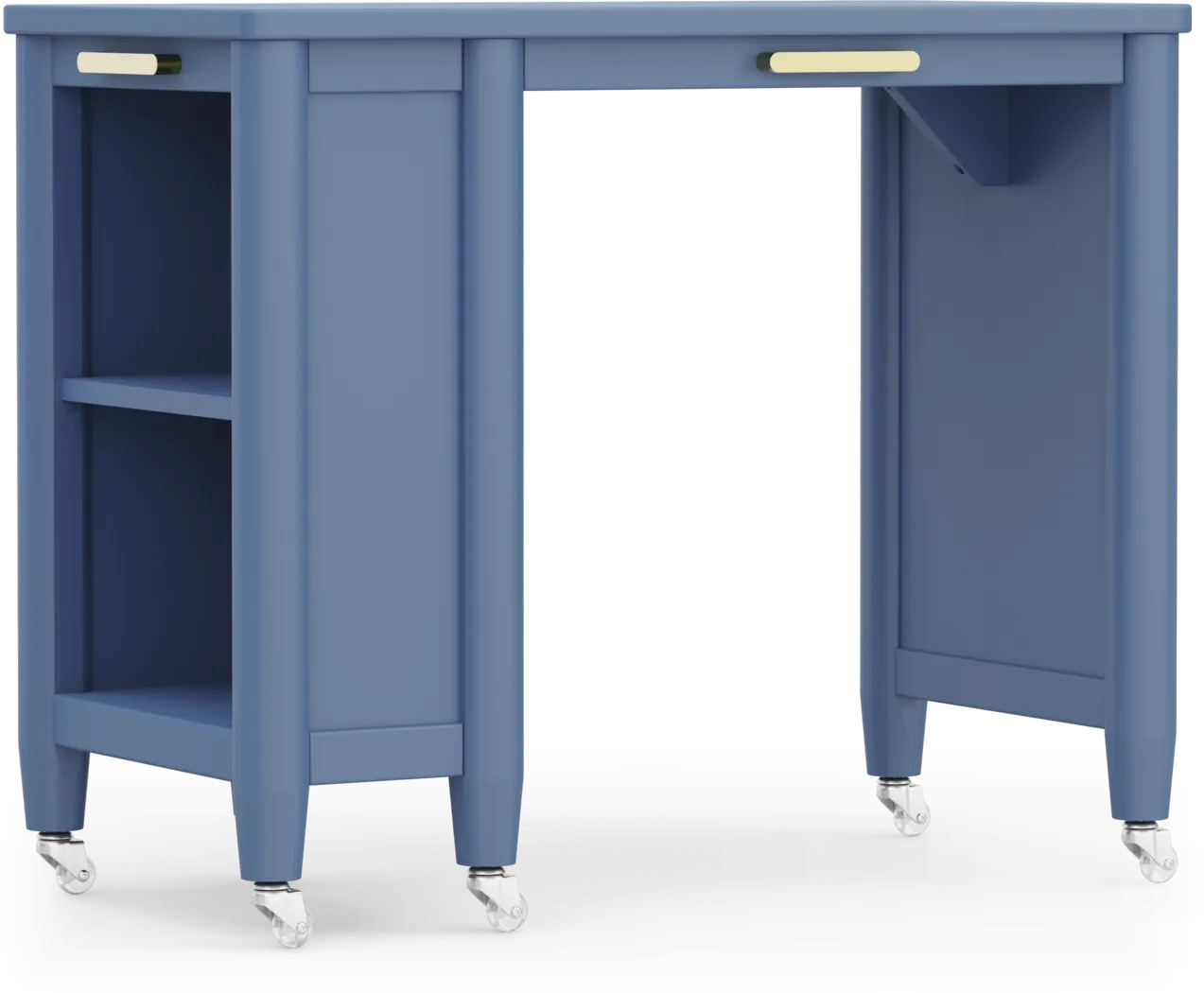 Kids Modern Colors Slate Blue Caster Desk - Thumbnail - Image 4