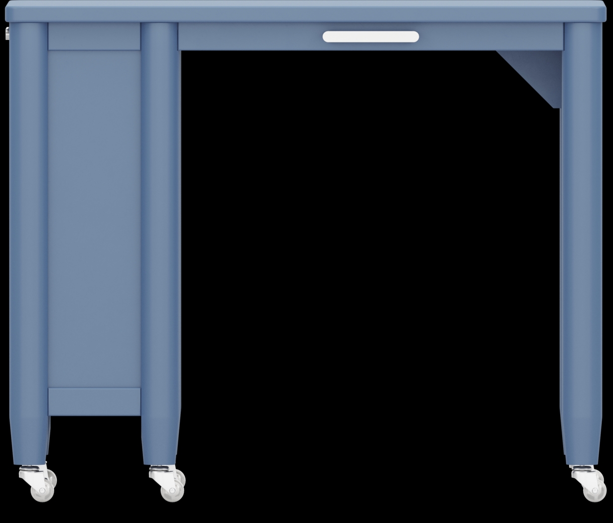Kids Modern Colors Slate Blue Caster Desk - Thumbnail - Image 1