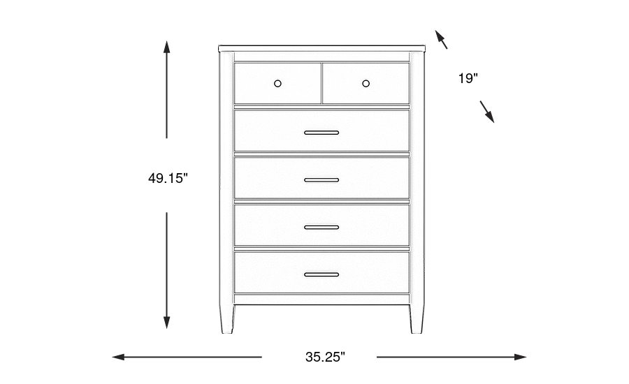Dimension Image. Please refer to the Dimension Tab on this page for dimension details.
