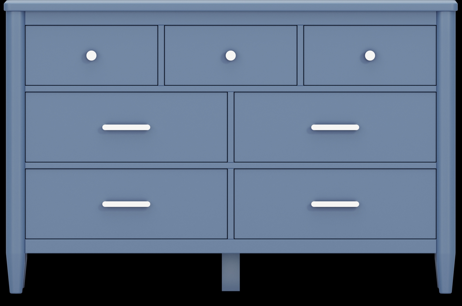Kids Modern Colors Slate Blue Twin Panel Bedroom - Thumbnail - Image 5