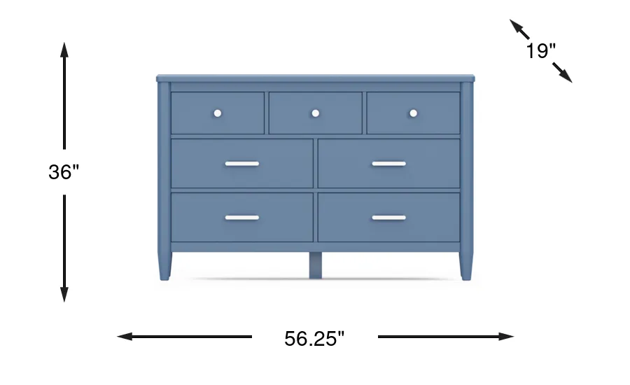 Modern Colors Slate Blue Dresser | Rooms to Go