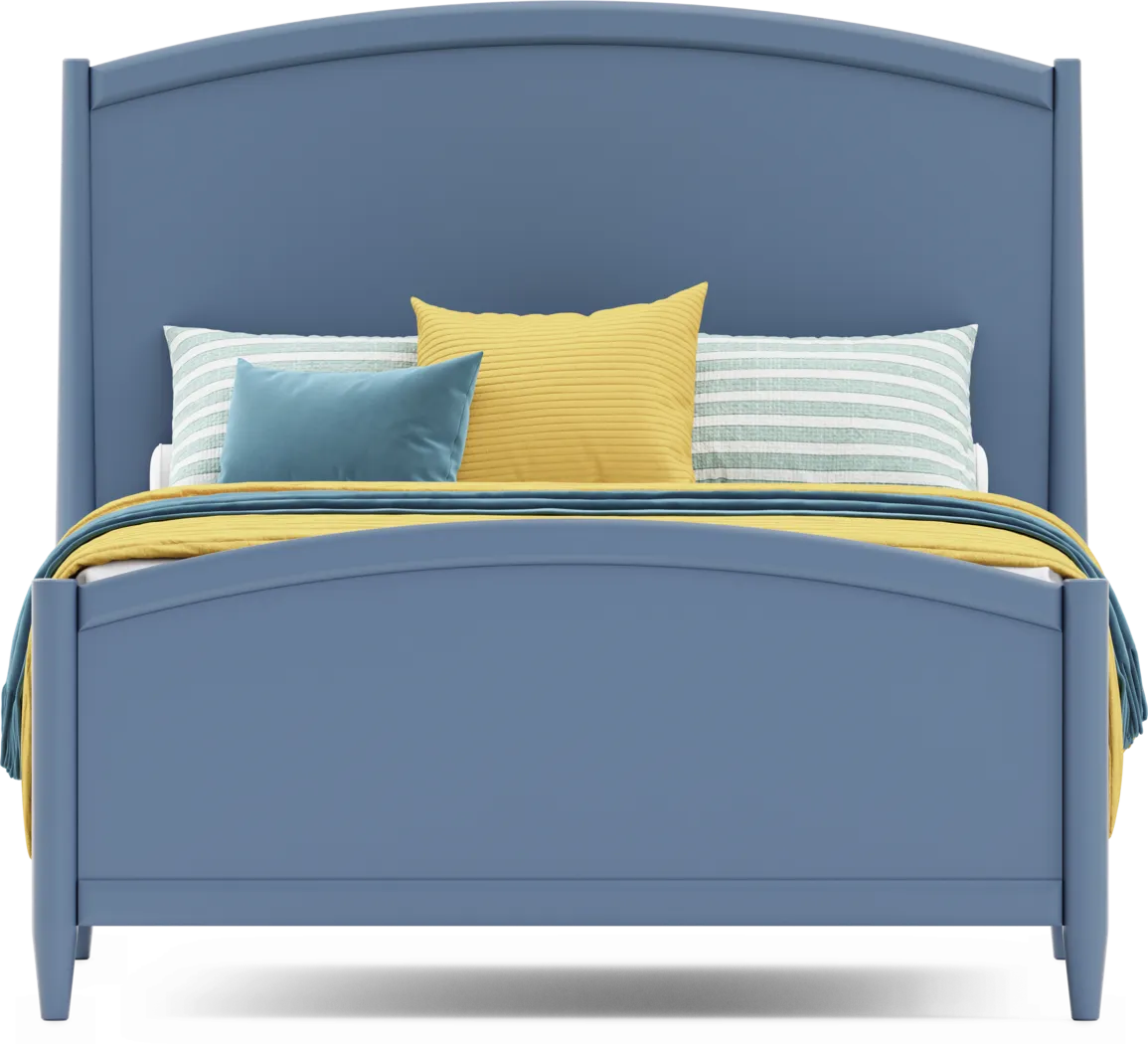 Kids Modern Colors Slate Blue Full Panel Bed - Thumbnail - Image 3