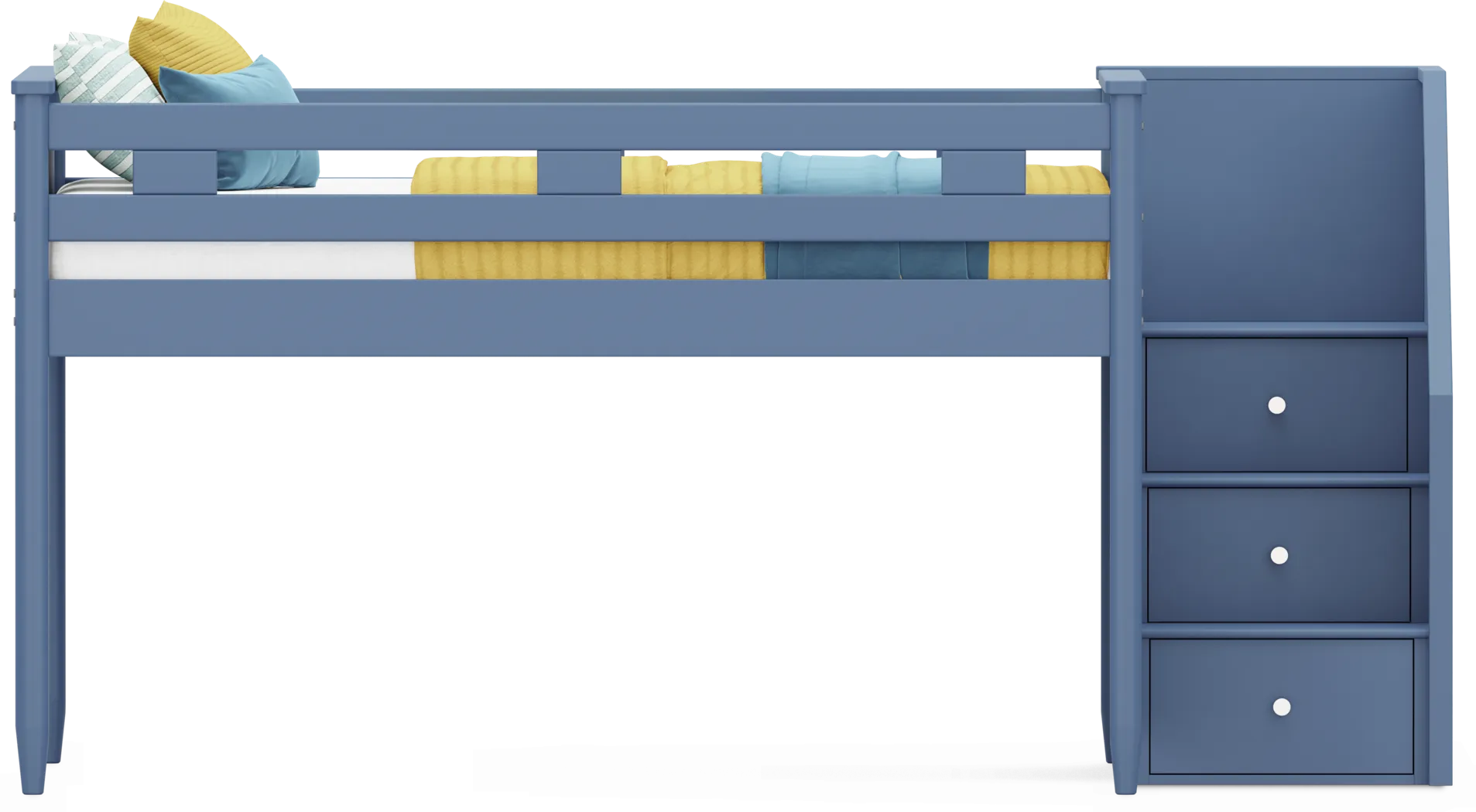 Kids Modern Colors Slate Blue Full Step Loft - Thumbnail - Image 2
