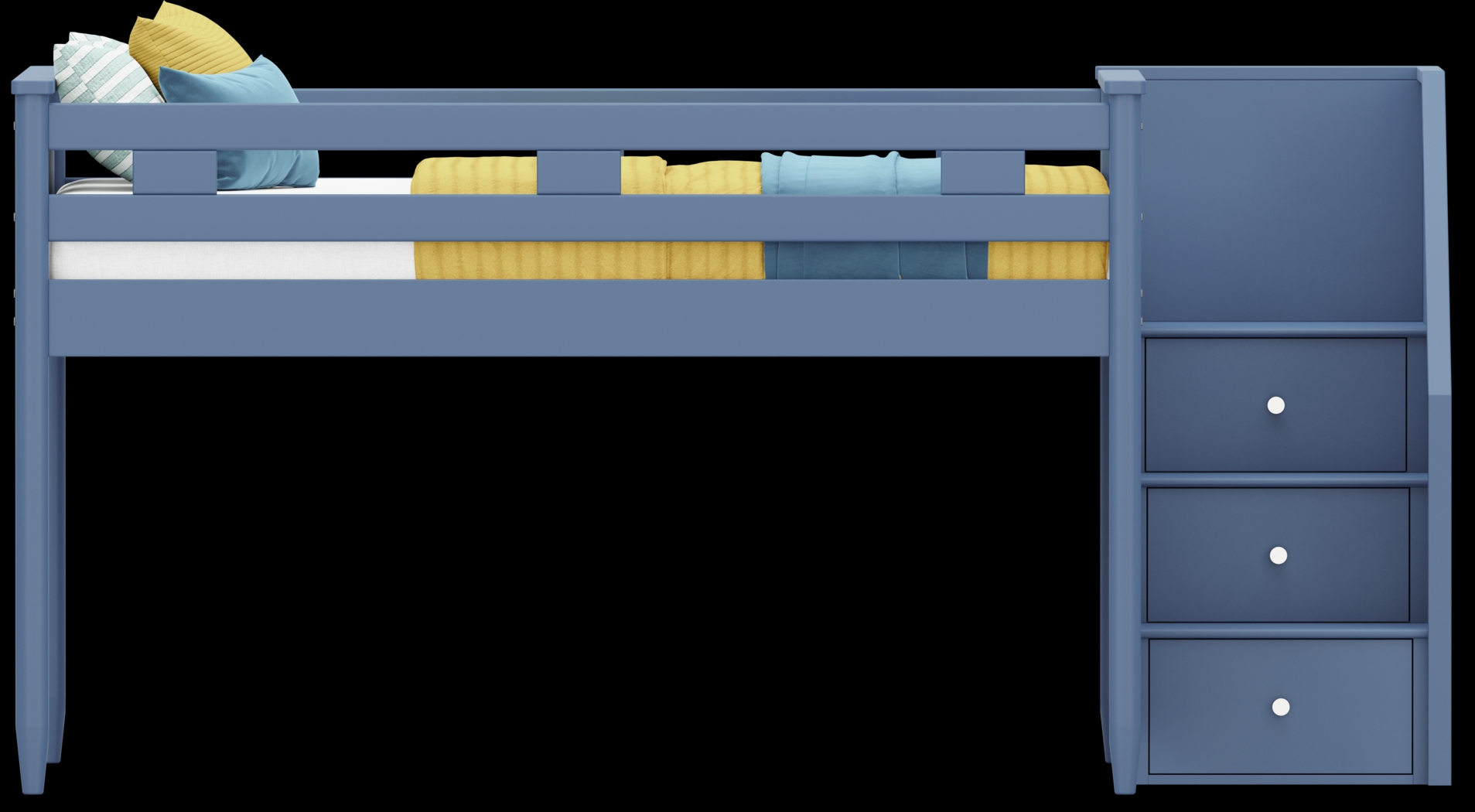 Kids Modern Colors Slate Blue Full Step Loft - Thumbnail - Image 2