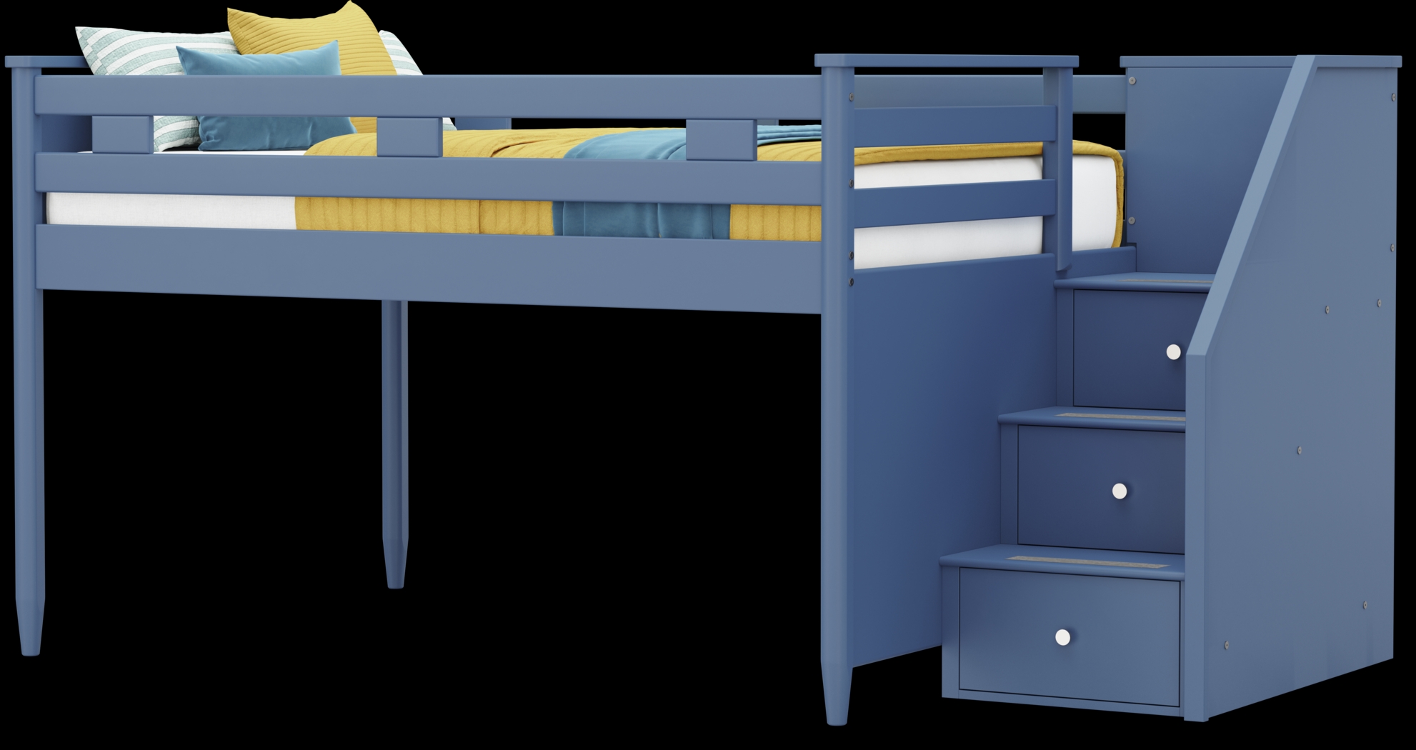 Kids Modern Colors Slate Blue Full Step Loft - Thumbnail - Image 3
