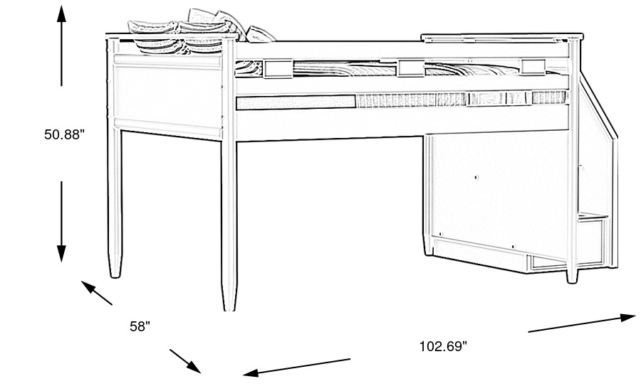 Dimension Image. Please refer to the Dimension Tab on this page for dimension details.