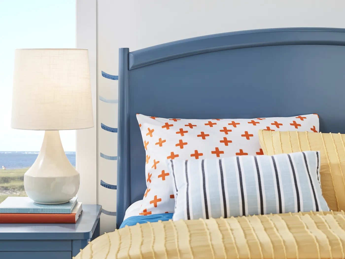 Kids Modern Colors Slate Blue Twin Panel Bed - Thumbnail - Image 3