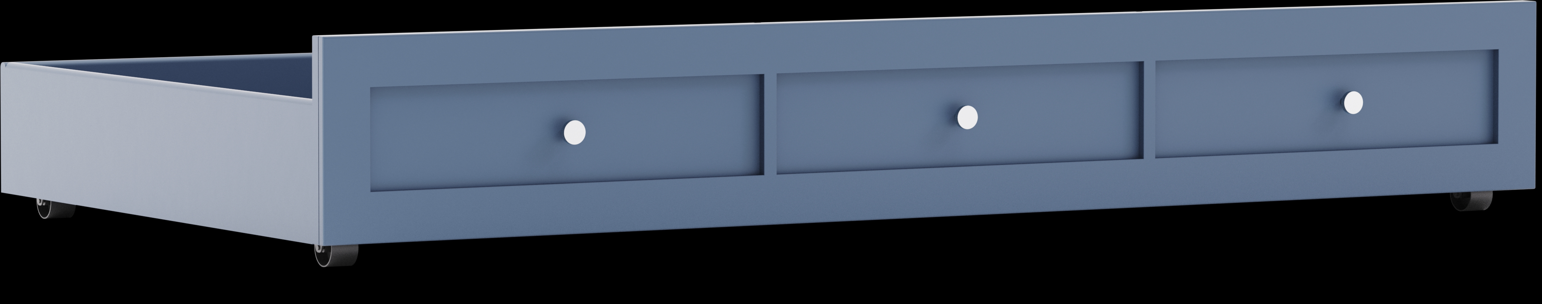 Kids Modern Colors Slate Blue Twin Storage Trundle - Thumbnail - Image 1