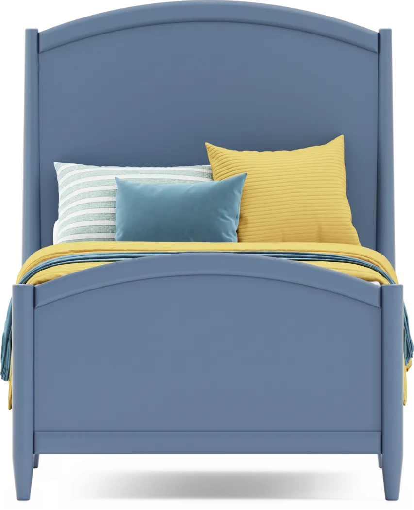 Kids Modern Colors Slate Blue Twin XL Panel Bed - Thumbnail - Image 3