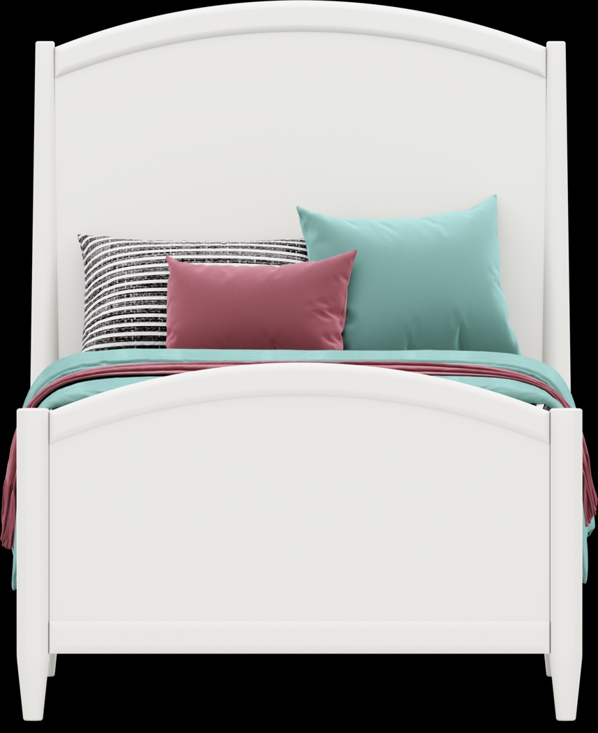 Kids Modern Colors White Twin Panel Bed - Thumbnail - Image 3