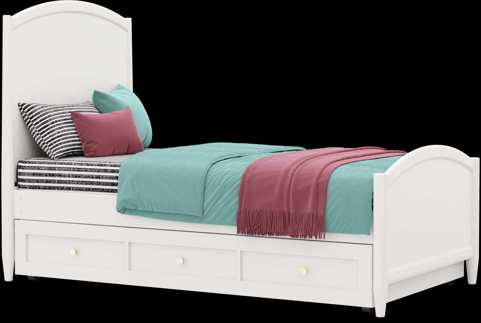 Kids Modern Colors White Twin XL Panel Bedroom - Thumbnail - Image 6