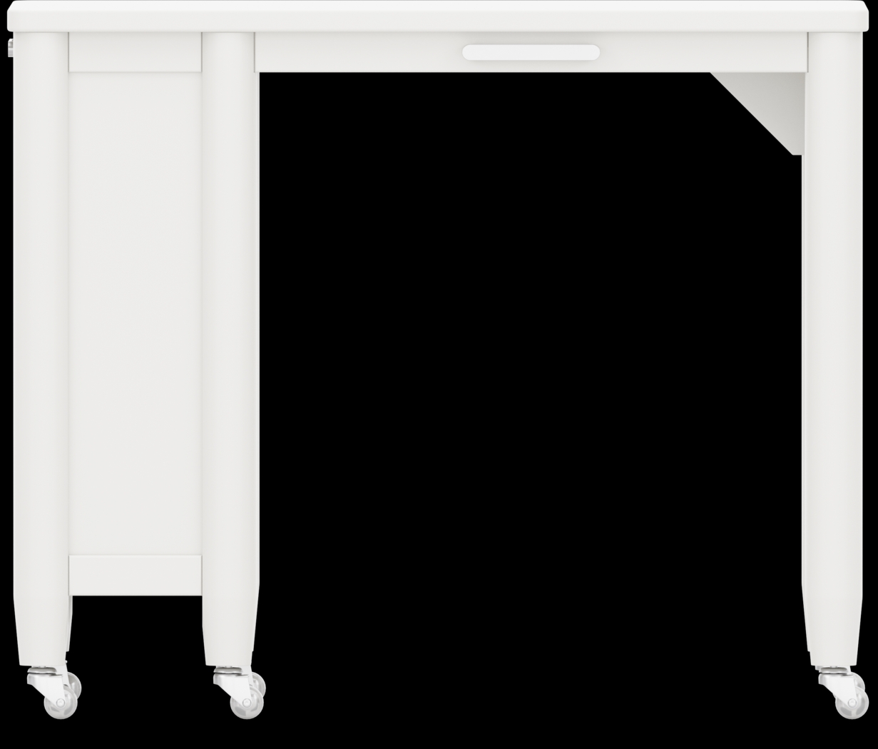 Kids Modern Colors White Caster Desk - Thumbnail - Image 1