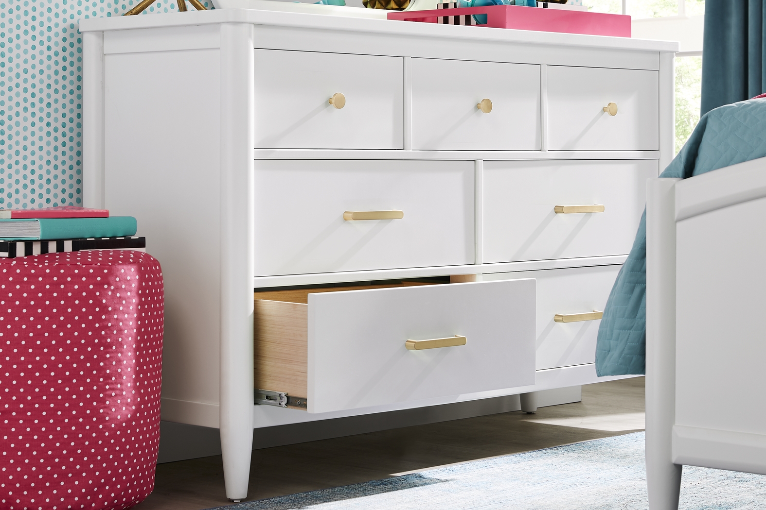 Kids Modern Colors White Twin XL Panel Bedroom - Thumbnail - Image 10