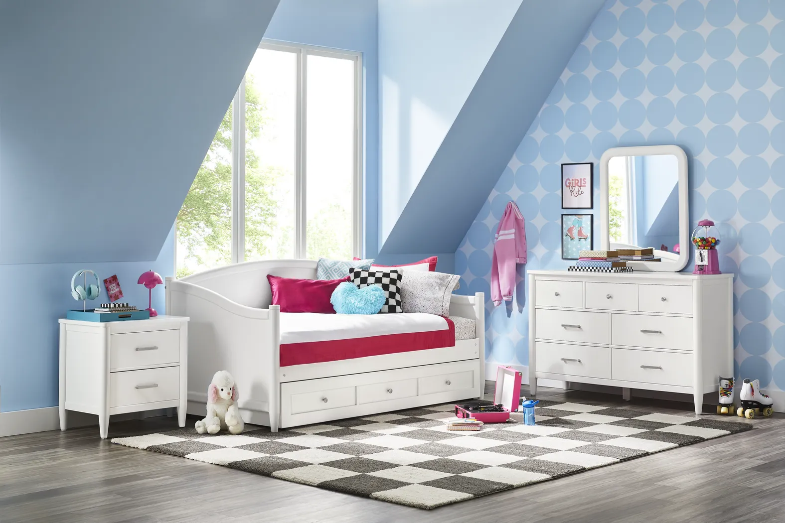 Kids Modern Colors White Full Daybed - Image 5