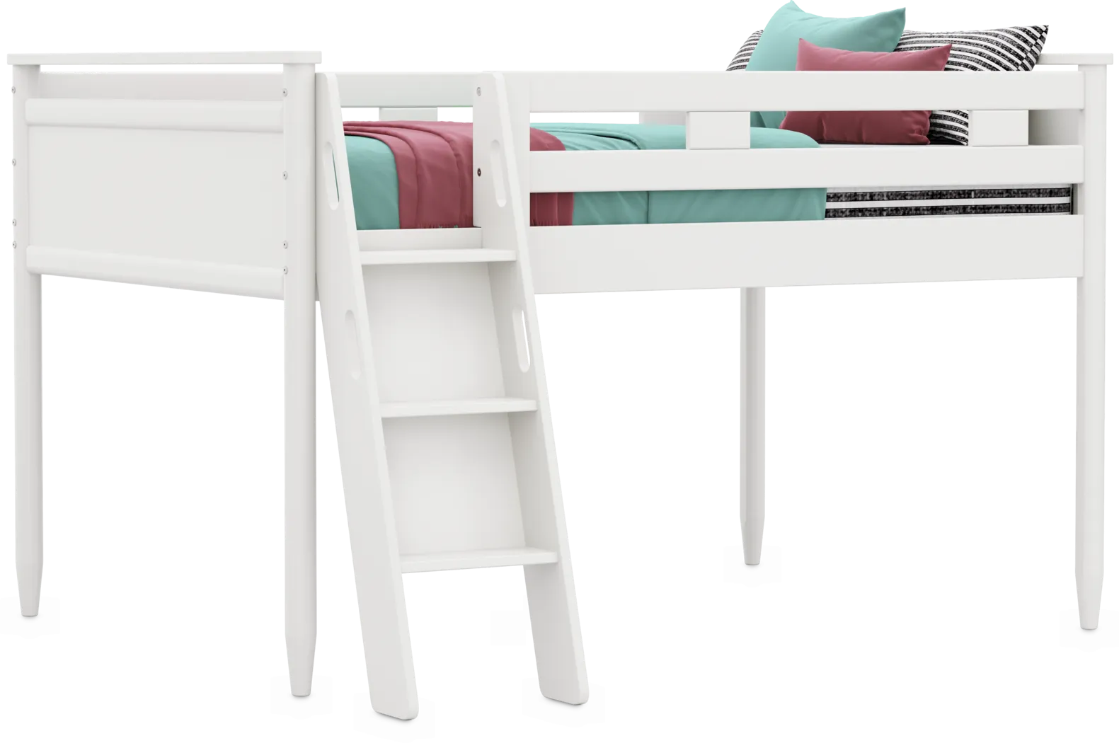 Kids Modern Colors White Full Loft - Thumbnail - Image 1