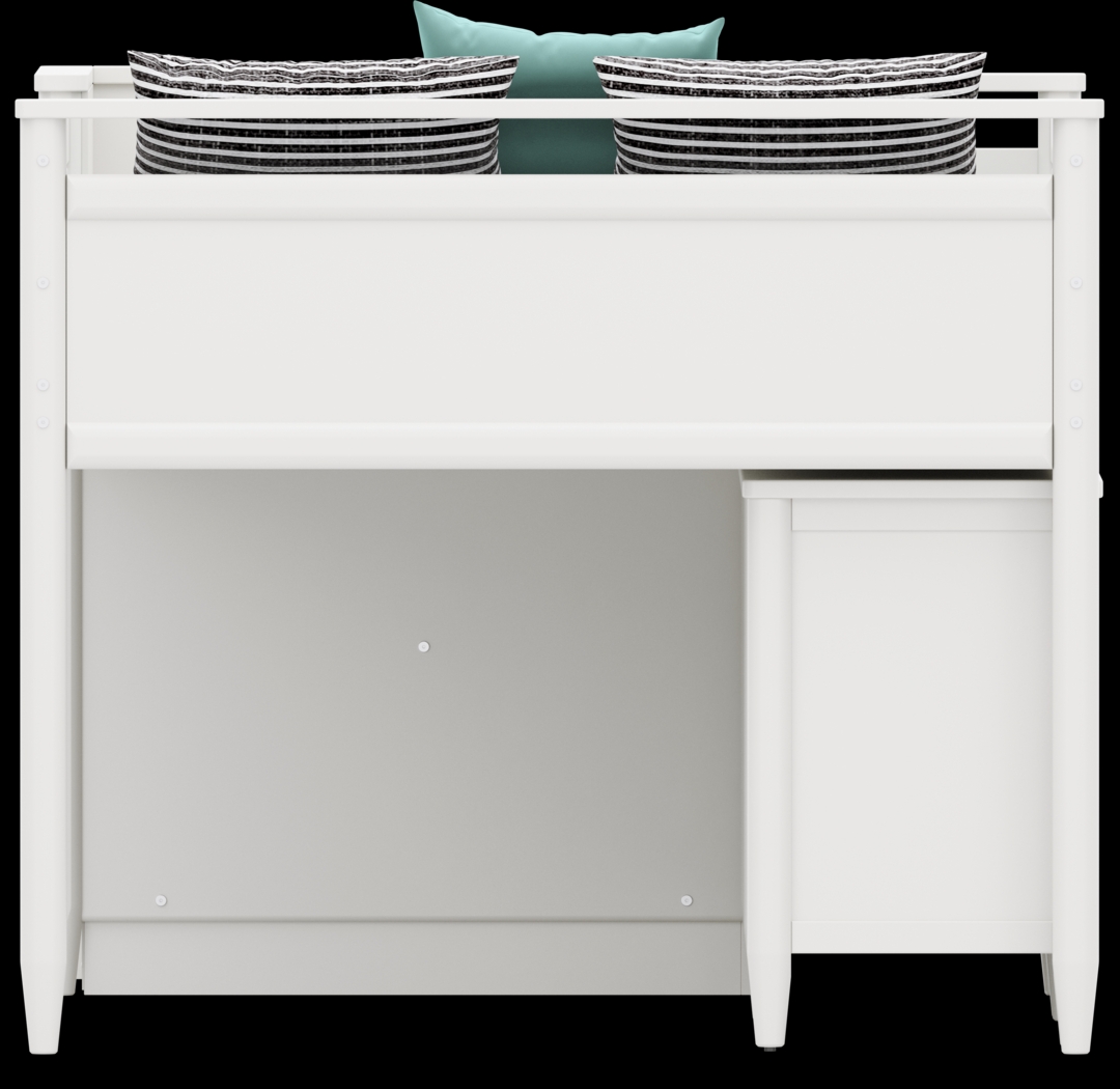 Kids Modern Colors White Full Step Loft with Loft Chests - Thumbnail - Image 4