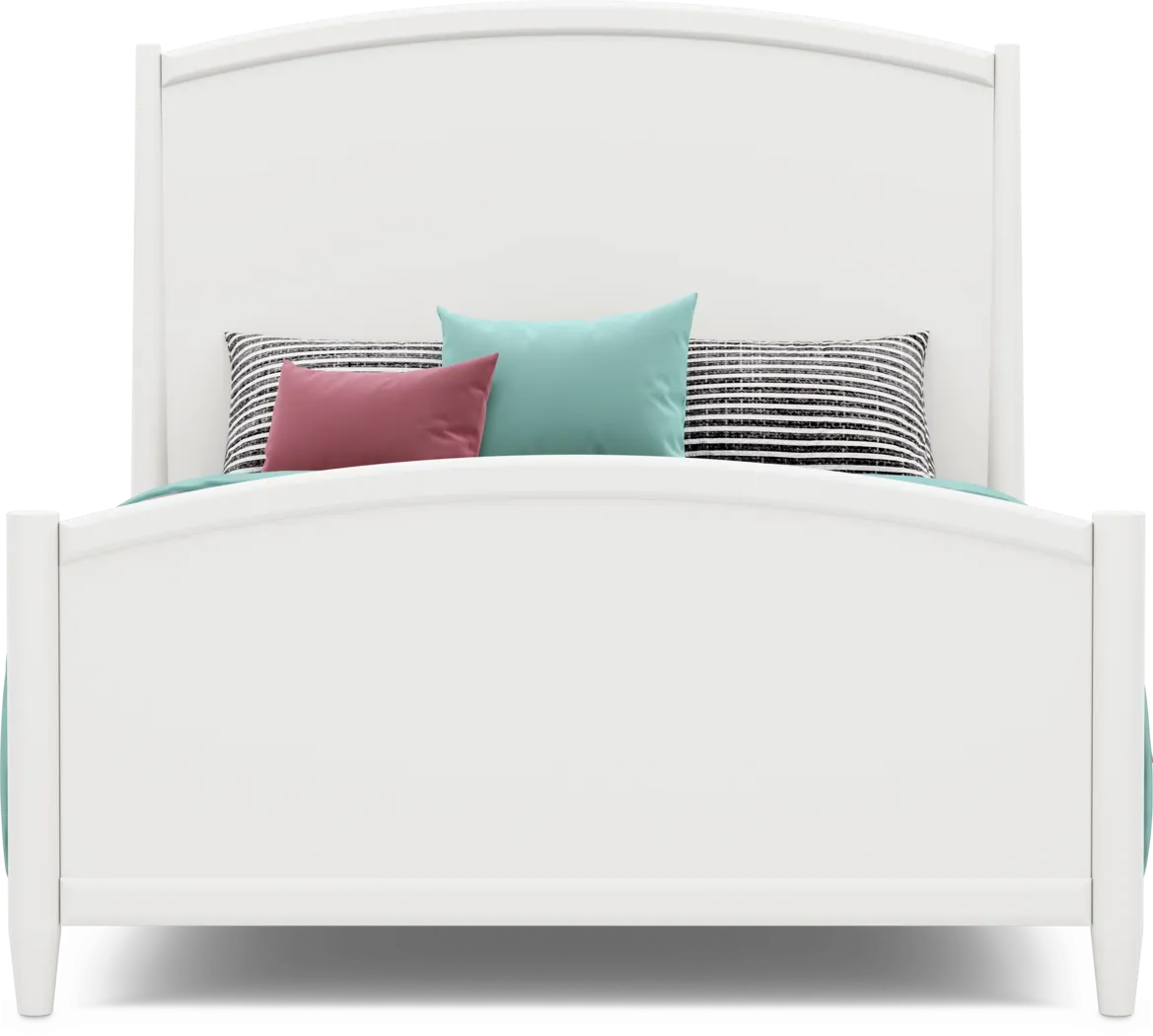 Kids Modern Colors White Queen Panel Bed - Thumbnail - Image 2