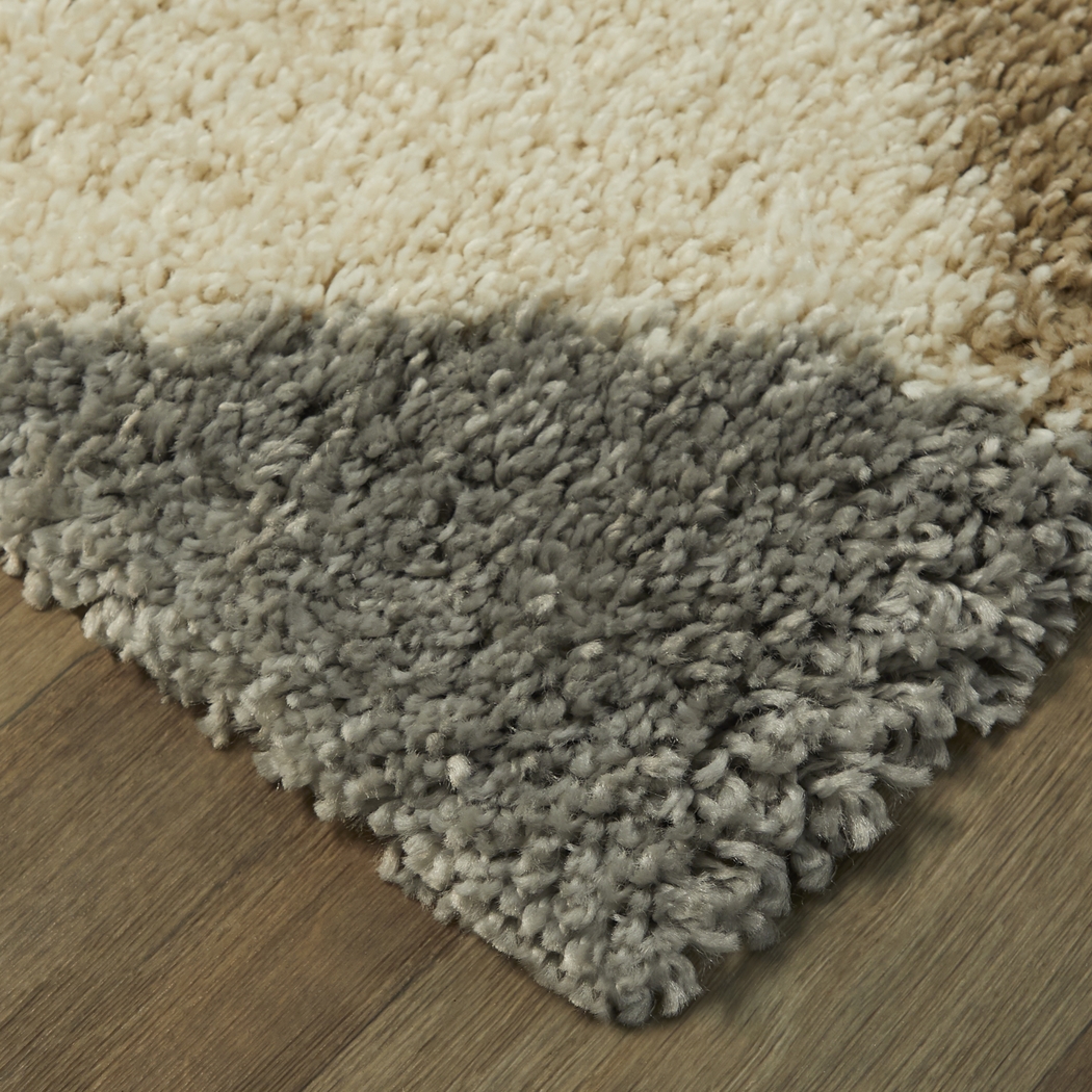 Kids Modern Triangles Gray 5'3 x 7' Rug - Thumbnail - Image 4