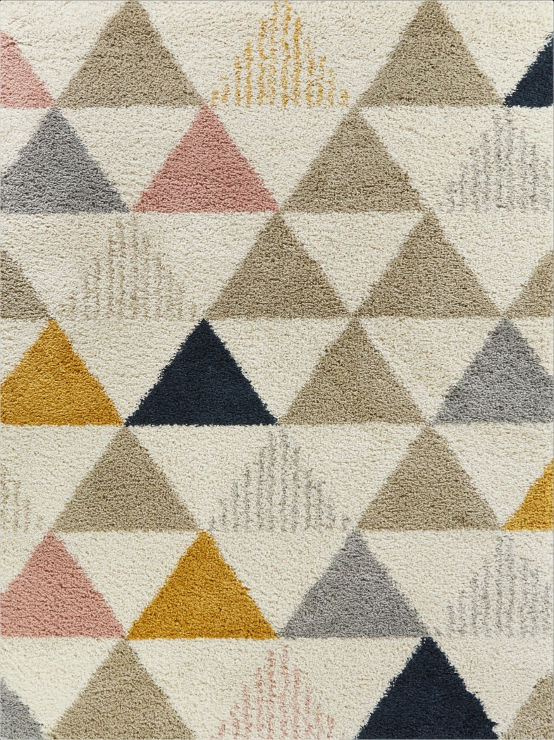 Kids Modern Triangles Gray 7'10 x 10' Rug - Thumbnail - Image 1