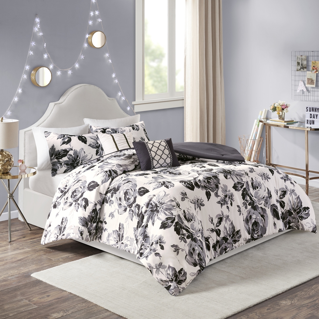 Kids Monochroma Black Full/Queen Comforter Set - Thumbnail - Image 2