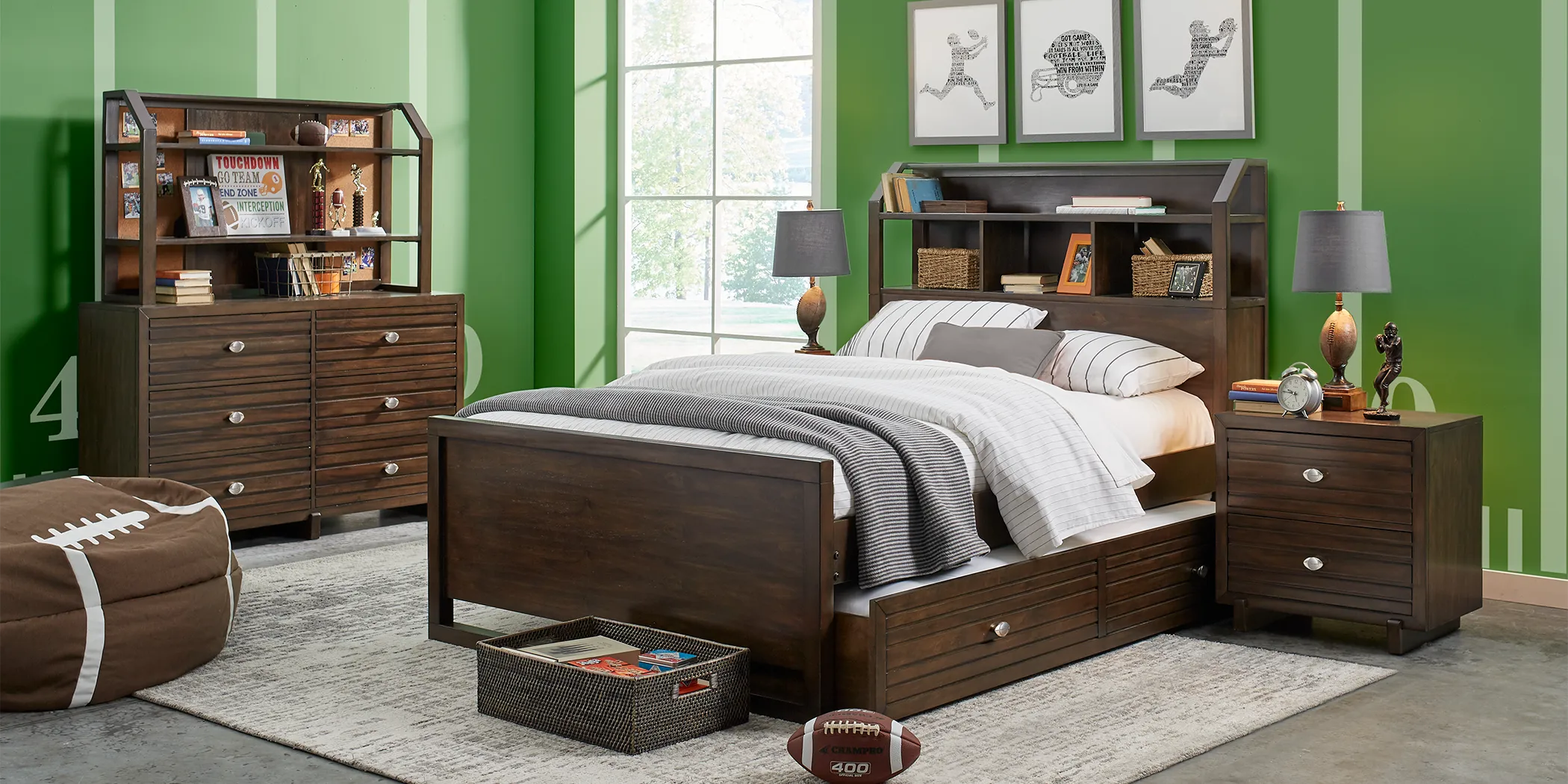 Kids Monroe Valley Brown 3 Pc Twin Bookcase Bed - Thumbnail - Image 2