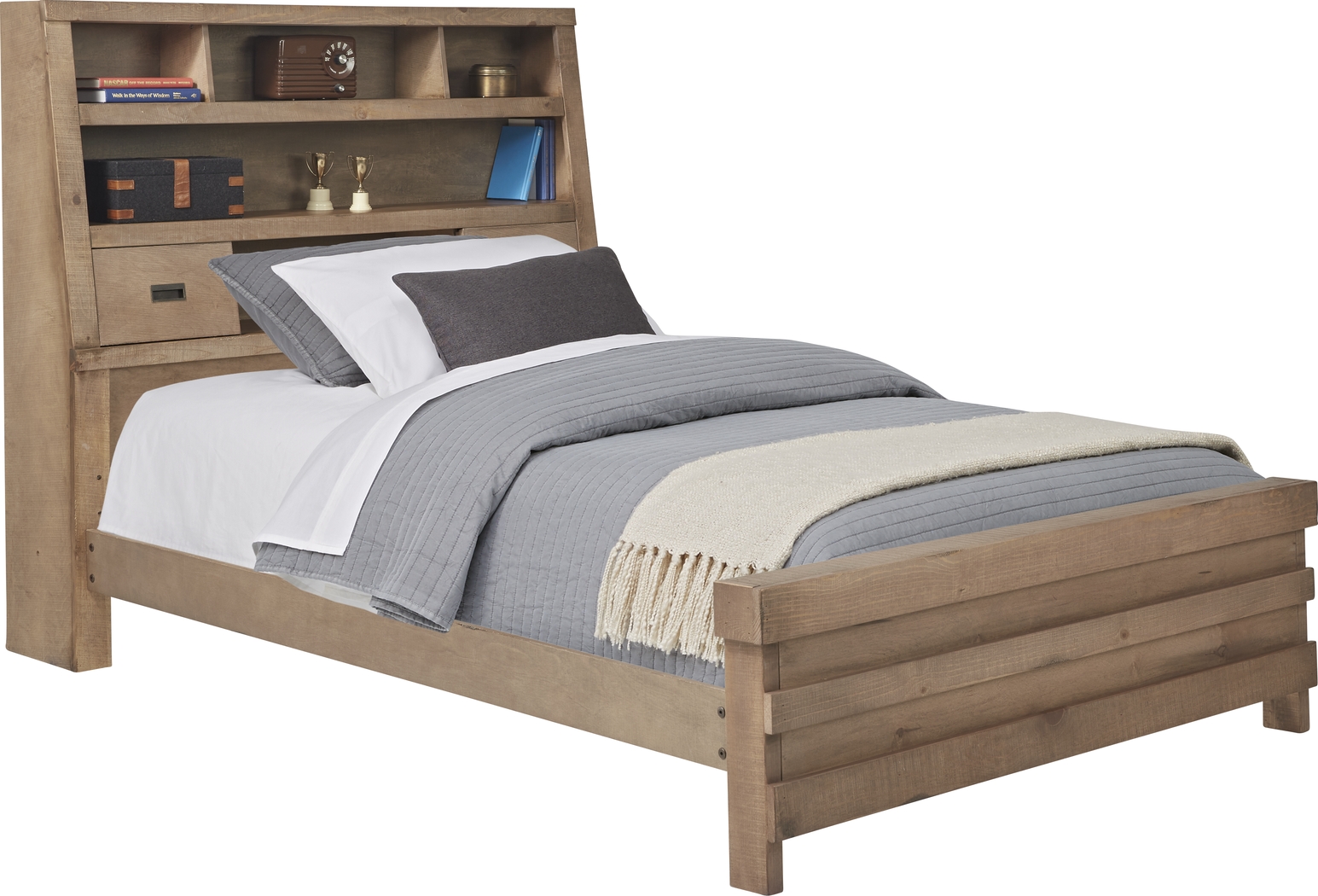 Kids Montana 2.0 Driftwood 5 Pc Full Bookcase Bedroom - Thumbnail - Image 2