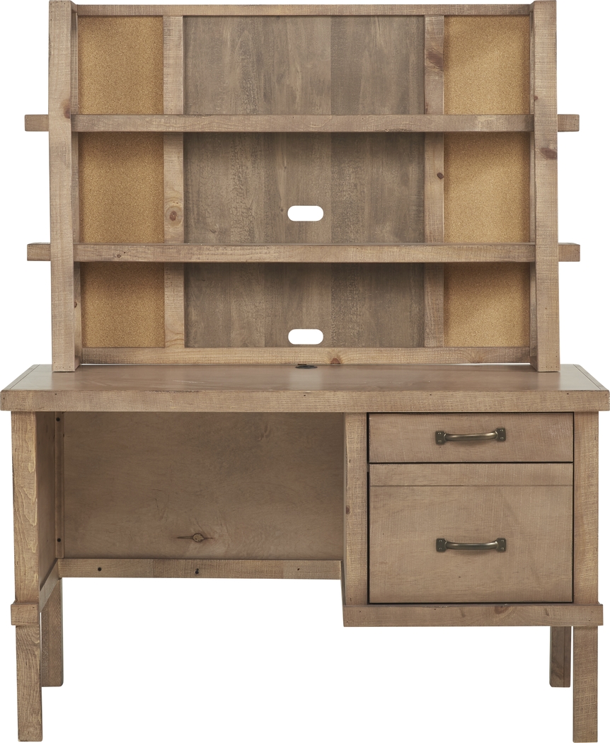 Kids Montana 2.0 Driftwood Desk & Hutch - Thumbnail - Image 1