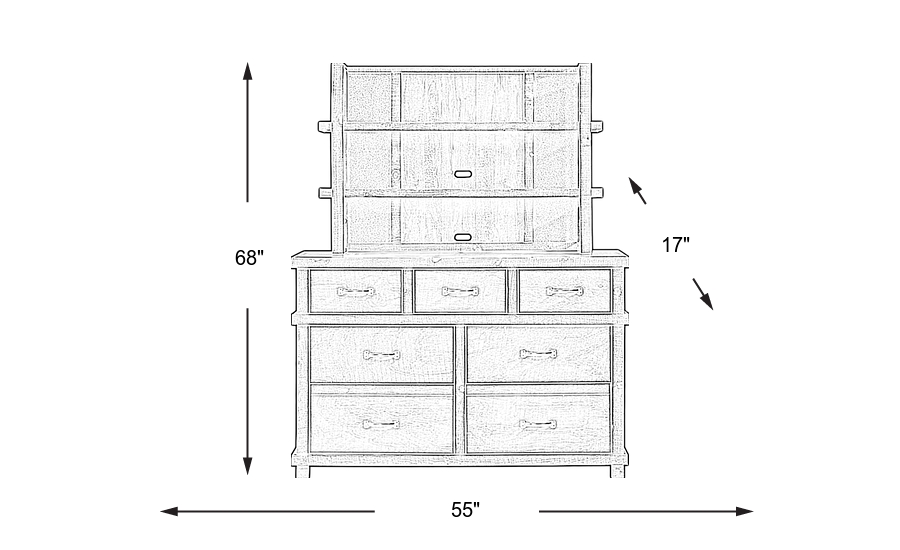 Dimension Image. Please refer to the Dimension Tab on this page for dimension details.