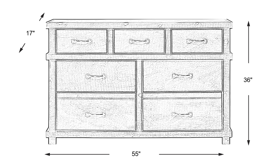 Dimension Image. Please refer to the Dimension Tab on this page for dimension details.