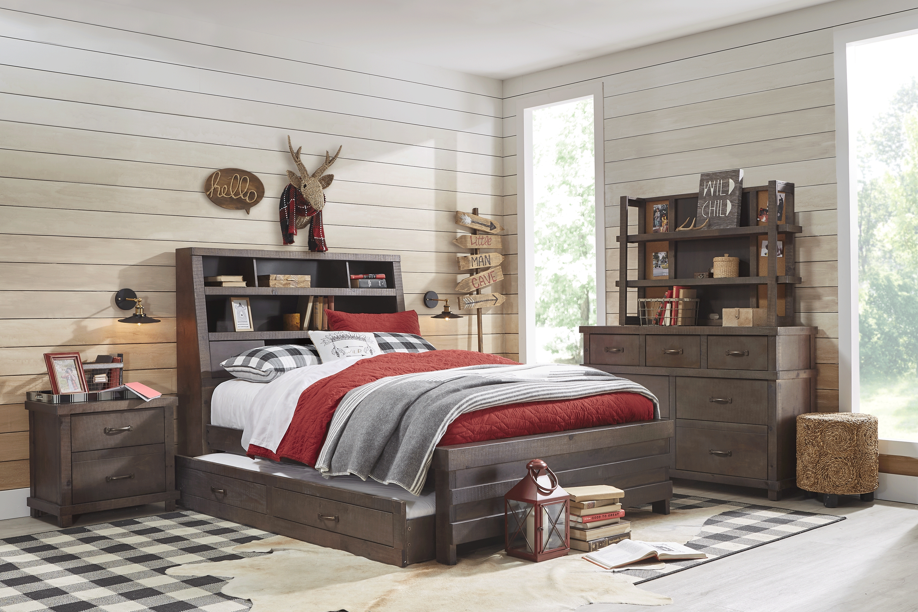 Kids Montana 2.0 Espresso 3 Pc Full Bookcase Bed - Thumbnail - Image 2