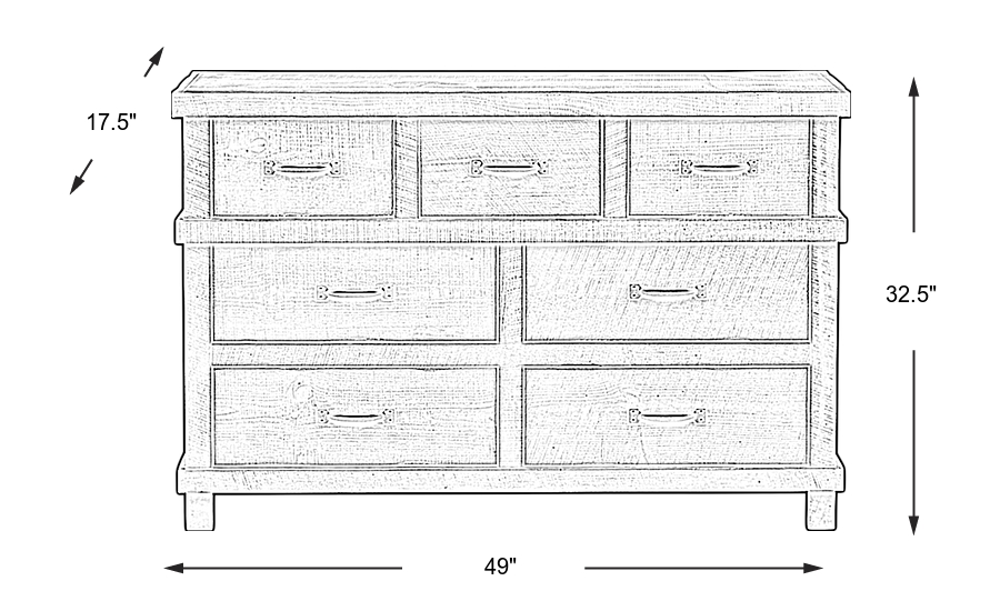 Dimension Image. Please refer to the Dimension Tab on this page for dimension details.