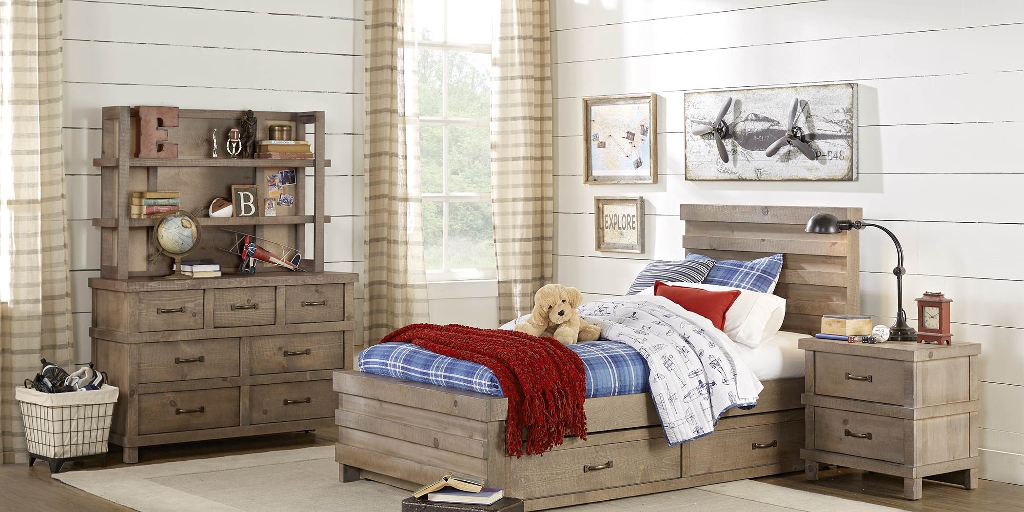 Kids Montana Driftwood 5 Pc Twin Panel Bedroom - Thumbnail - Image 2