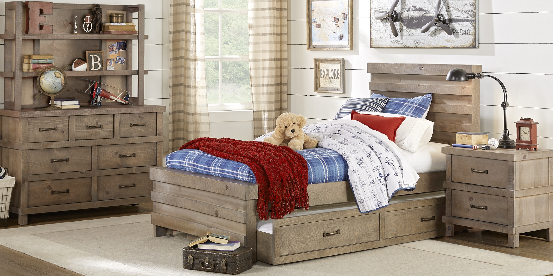 Kids Montana Driftwood 5 Pc Twin Panel Bedroom - Thumbnail - Image 1
