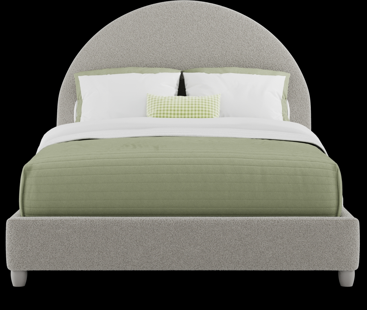 Kids Moonstone Gray Full Upholstered Bed - Thumbnail - Image 2