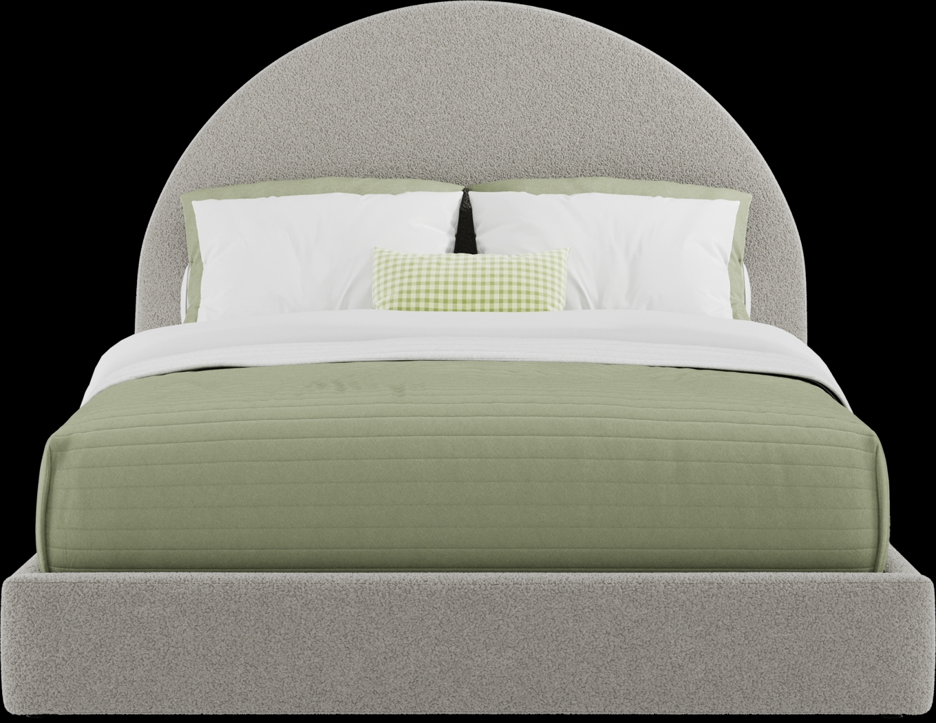 Kids Moonstone Gray Full Upholstered Bed - Thumbnail - Image 3